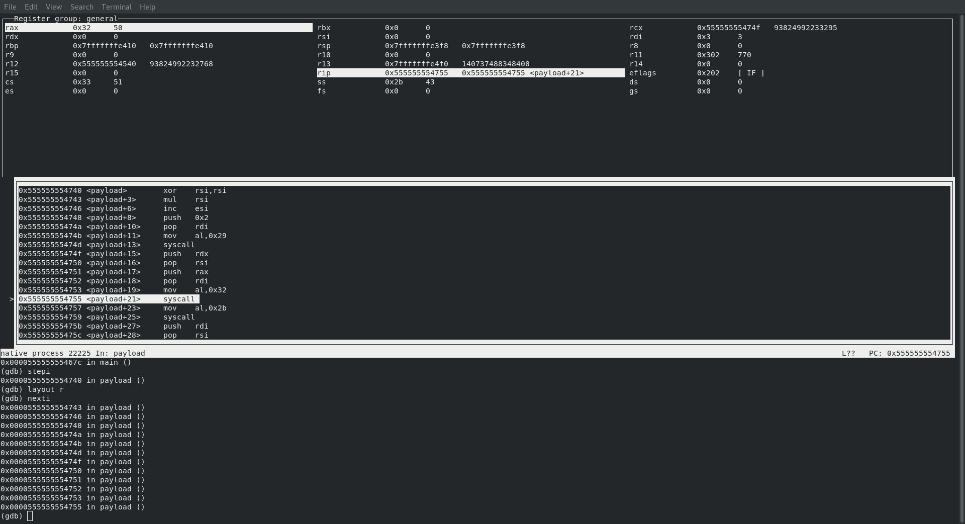 calling sys_listen